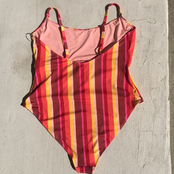 NWOT Orange, Brown Multicolor Forever 21 Swimsuit - Picture 6 of 8